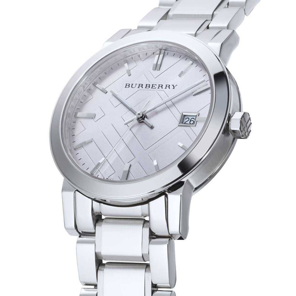 Burberry The City Check Stamped Dial Silver Dial Silver Stainless Steel Unisex BU9035 Secondary image
