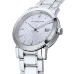 Burberry The City Check Stamped Dial Silver Dial Silver Stainless Steel Unisex BU9035