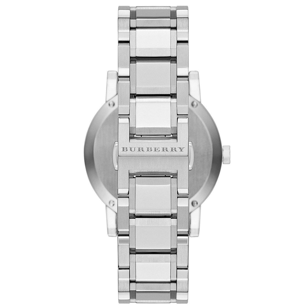 Burberry The City Check Stamped Dial Silver Dial Silver Stainless Steel Unisex BU9035