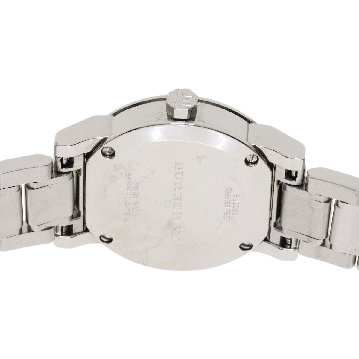 Burberry The City Check Stamped Dial Grey Dial & Silver Women's Watch BU9229