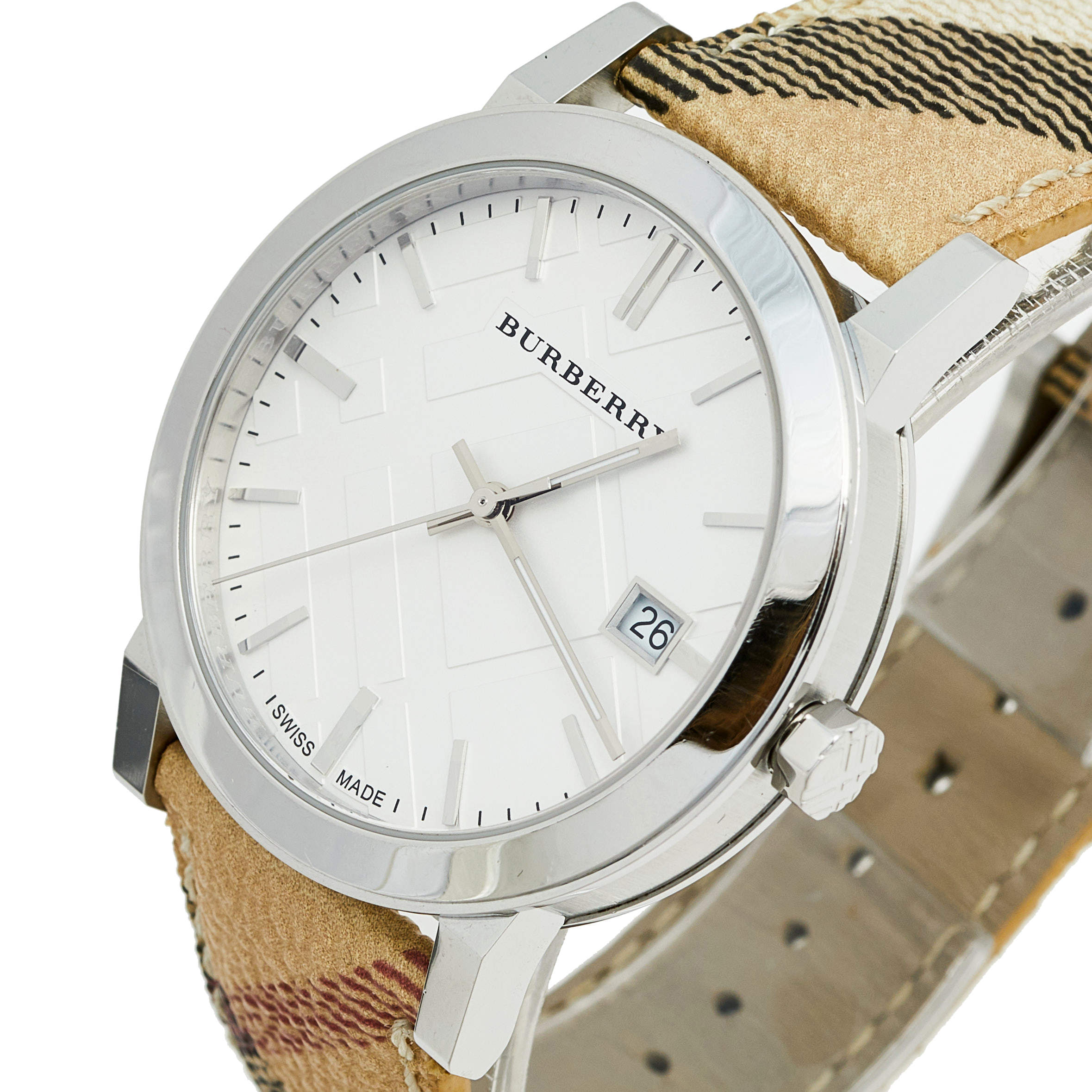 Burberry Haymarket Check PVC Strap 38mm Ladies Watch BUR9025 Secondary image