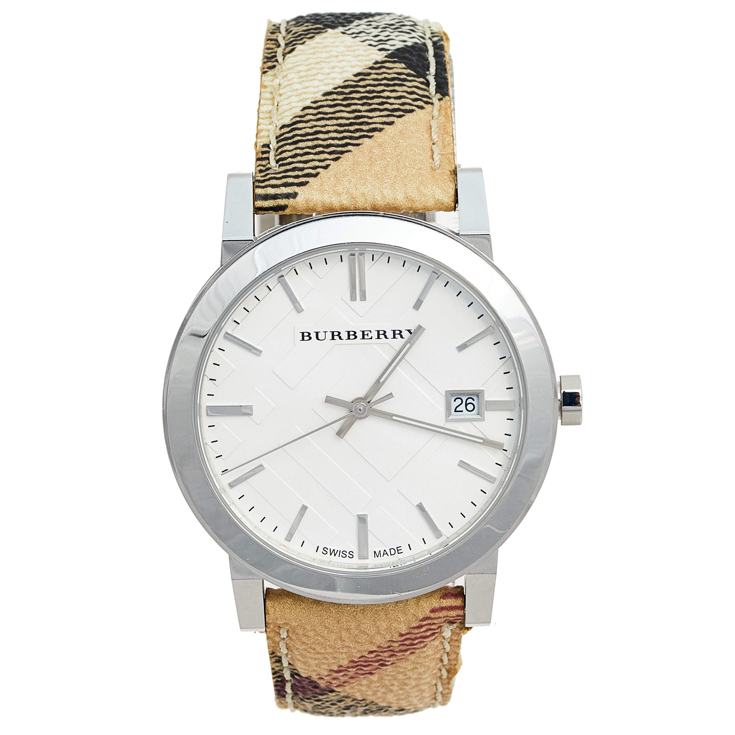 Burberry Haymarket Check PVC Strap 38mm Ladies Watch BUR9025 Main image