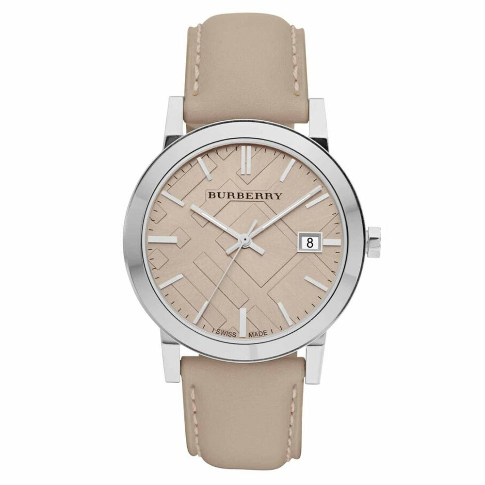 Burberry Large Check Tan Leather Strap Men's Watch BU9010 Main image