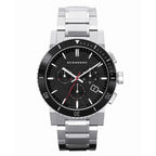 Burberry The City Ceramic Bezel Chrono Black Dial Silver Stainless Steel Men's Watch BU9380