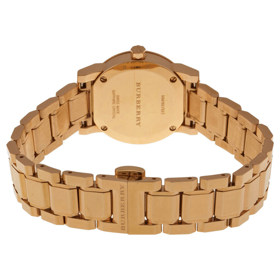 Burberry Rose Dial Diamond-set Bezel Rose Gold-tone Ladies Watch BU9225