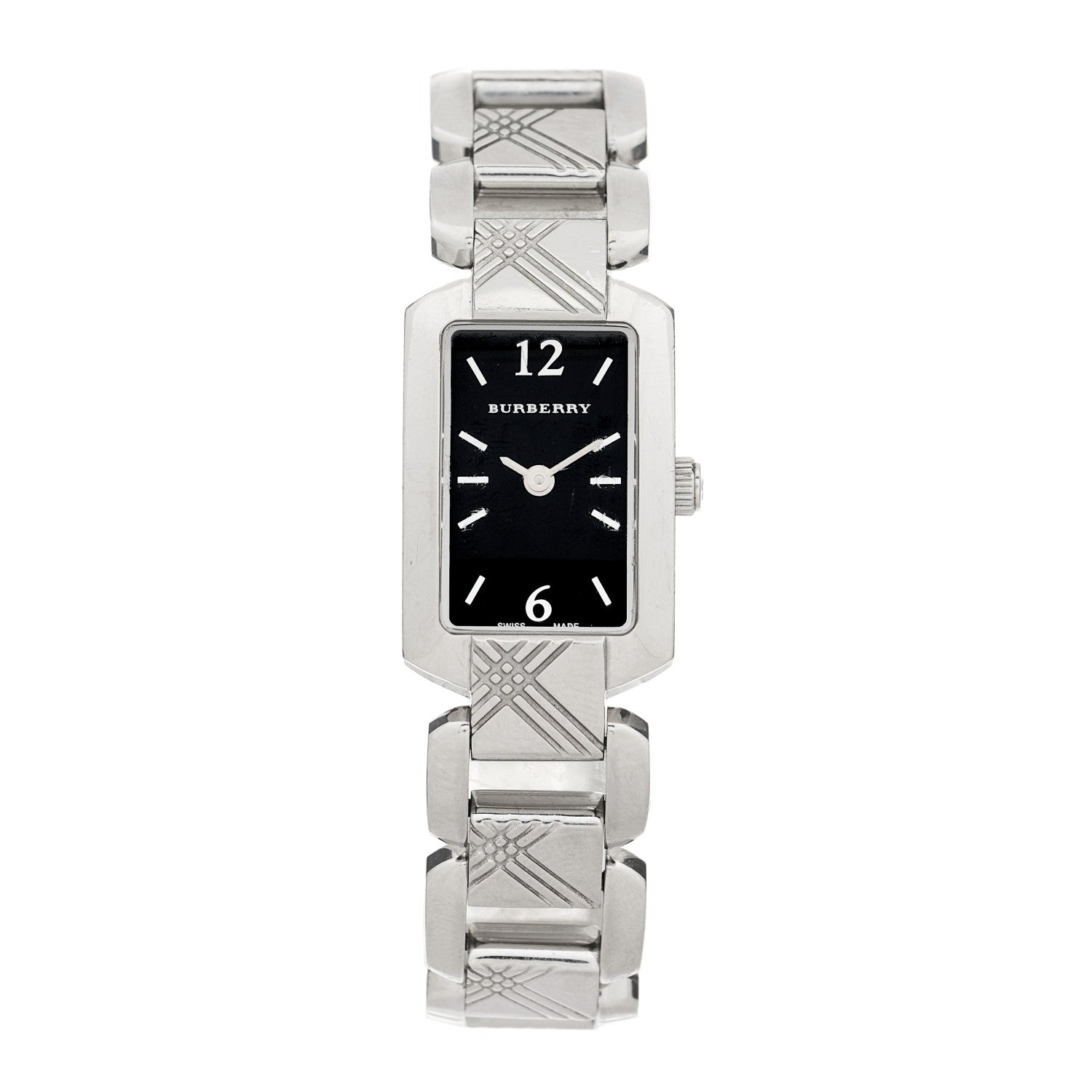 Burberry Signature Quartz Black Dial Silver Steel Strap Watch for Women - BU4210 Main image