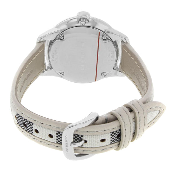 Burberry Silver Classic Leather Strap Women's Watch BU10113