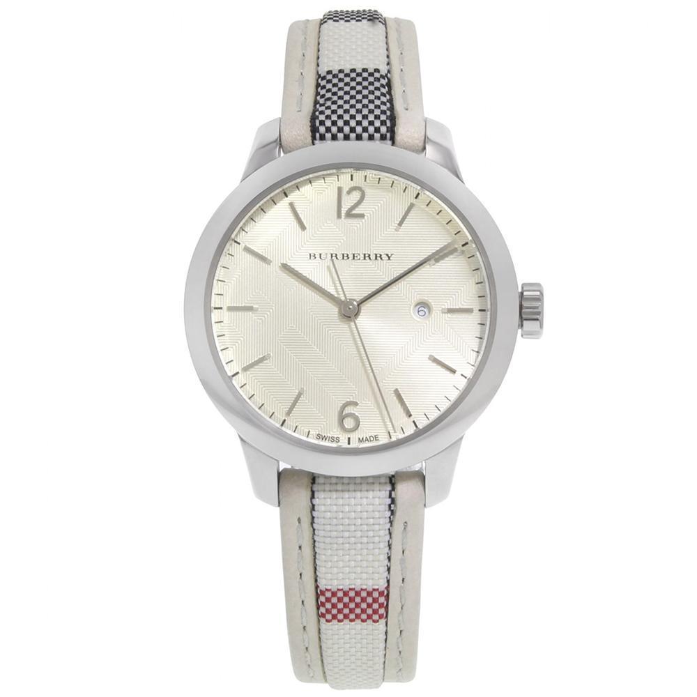 Burberry Silver Classic Leather Strap Women's Watch BU10113 Main image