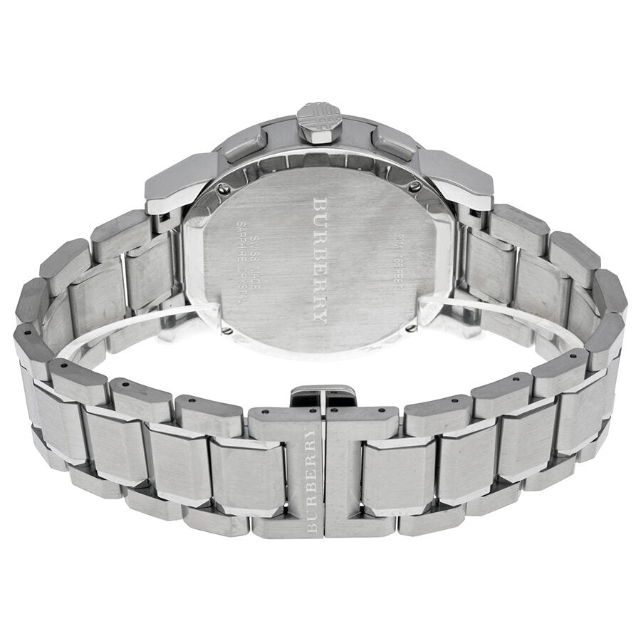 Burberry Silver Dial Chronograph Stainless Steel Men's Watch BU9350