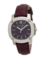 Burberry The Britain Maroon Sunray Dial Maroon Leather Strap BBY1714