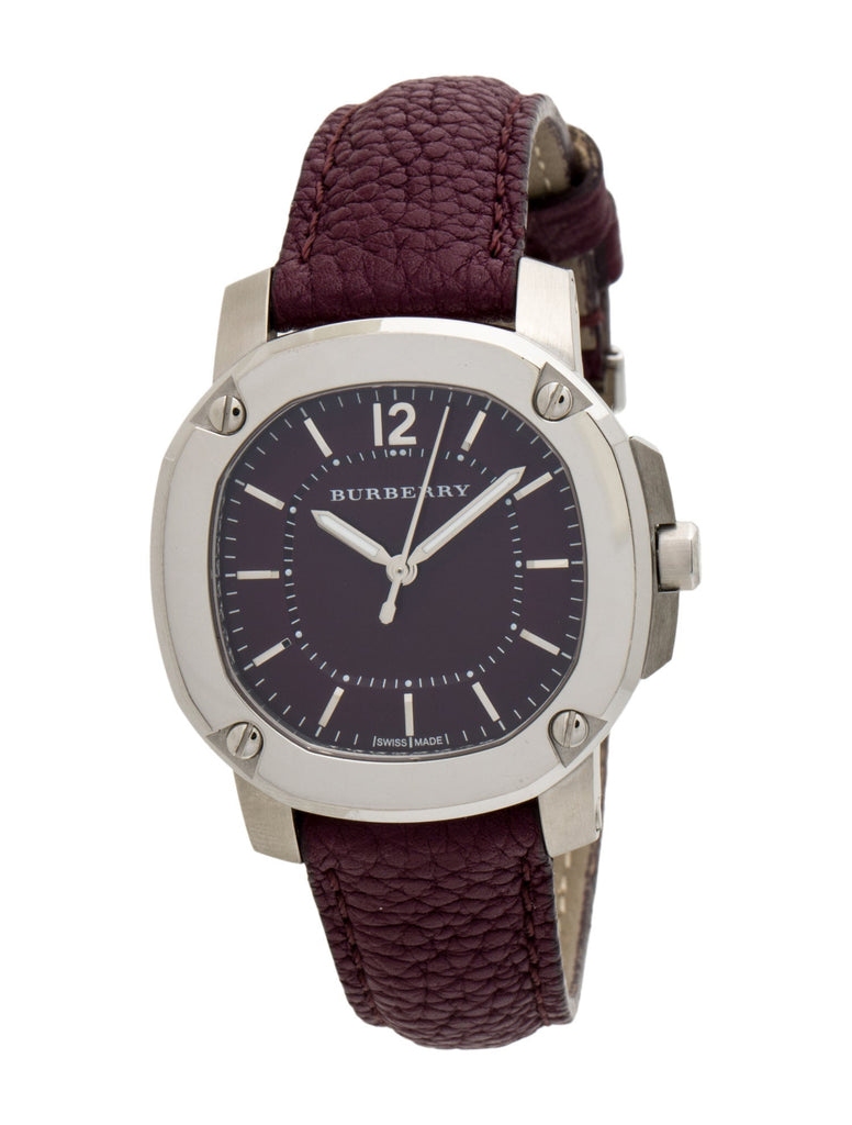 Burberry The Britain Maroon Sunray Dial Maroon Leather Strap BBY1714 Secondary image