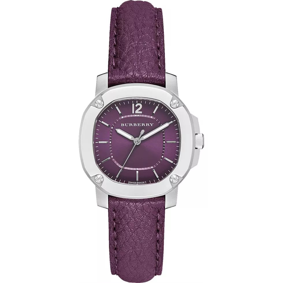 Burberry The Britain Maroon Sunray Dial Maroon Leather Strap BBY1714 Main image