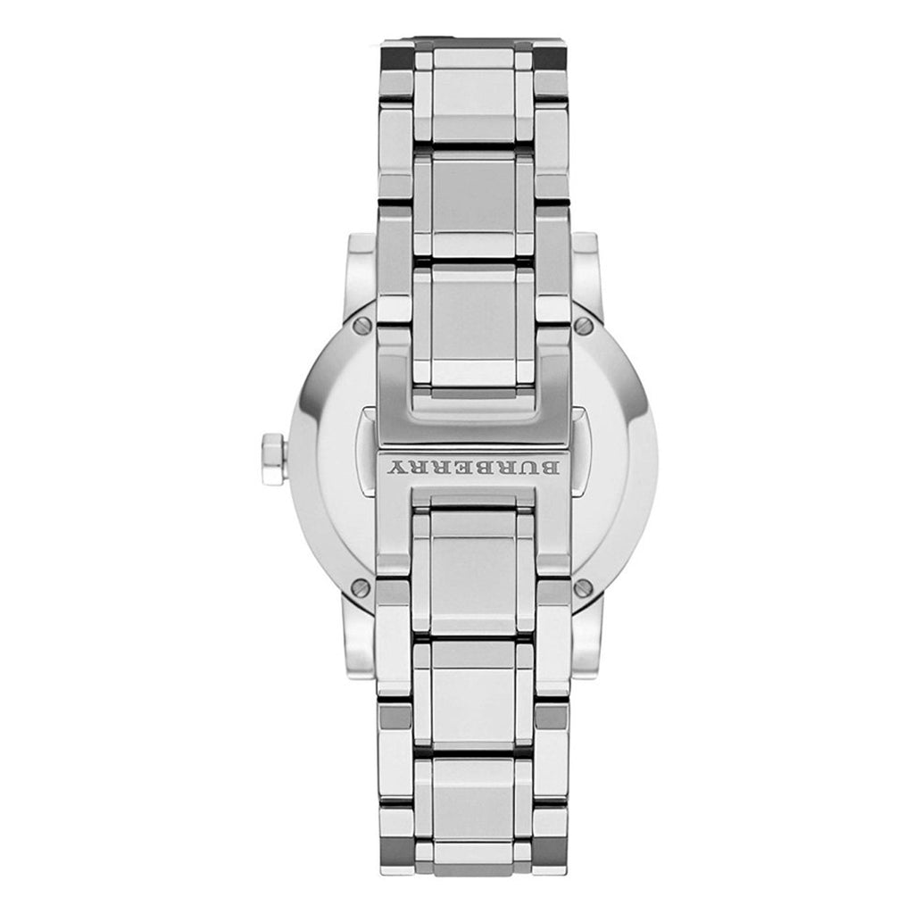 Burberry Silver Stainless Steel Mother Of Pearl Dial Women's Watch BU9125