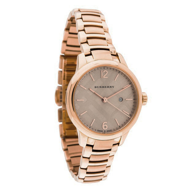 Burberry The Classic Rose Gold Rose Dial & Strap Women's Watch Watch BU10116 Secundaire afbeelding
