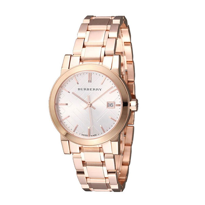 Burberry Swiss Rose Gold Stainless Steel White Dial Women's Watch BU9104