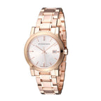 Burberry Swiss Rose Gold Stainless Steel White Dial Women's Watch BU9104