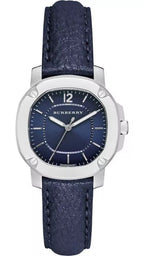 Burberry The Britain Blue Sunray Dial Blue Leather Strap BBY1716