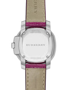 Burberry The Britain Brushed Case Magenta Pink Dial Pink Leather BBY1715
