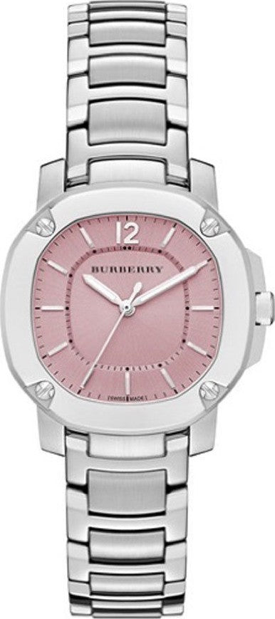 Burberry The Britain Pink Dial Silver Steel Strap Watch for Women - BBY1704 Hoofdafbeelding