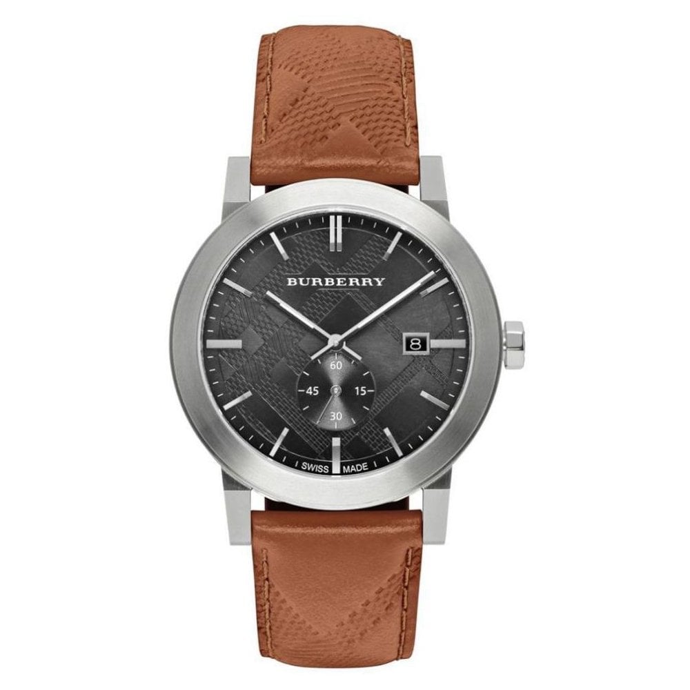 Burberry The City Brown Leather Strap Men's Watch BU9905 Main image