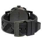 Burberry The City Chronograph Black Dial Black Rubber Strap Watch For Men - BU9806