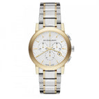 Burberry The City Two-Tone Chronograph Silver Dial Silver & Rose Gold Steel Unisex Watch BU9751