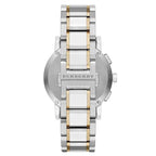 Burberry The City Two-Tone Chronograph Silver Dial Silver & Rose Gold Steel Unisex Watch BU9751