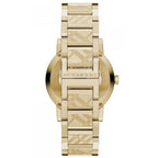 Burberry The City Engraved Checked Gold Tone Men's Watch BU9038