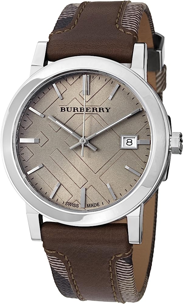 Burberry The City Grey Dial Leather Strap Men's Watch BU9020 Main image