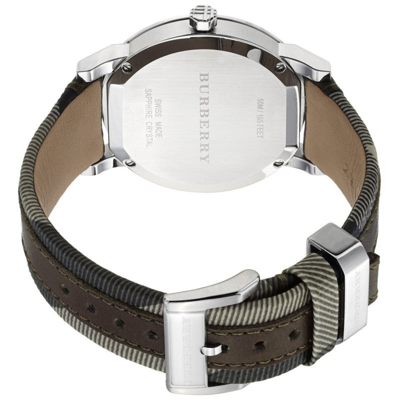 Burberry The City Grey Dial Leather Strap Men's Watch BU9020 Secondary image