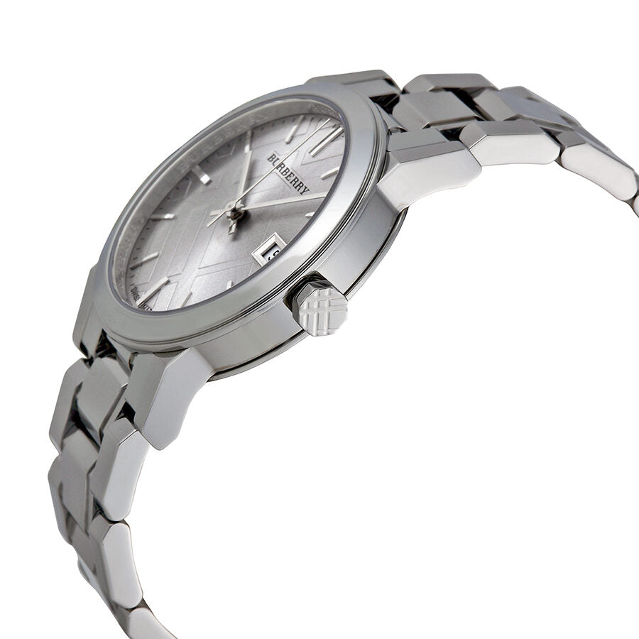 Burberry The City Embossed Sunray Grey Dial Silver Stainless Steel Women's Watch BU9143 Secundaire afbeelding