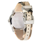 Burberry The City Haymarket White Leather Women's Watch BU9132