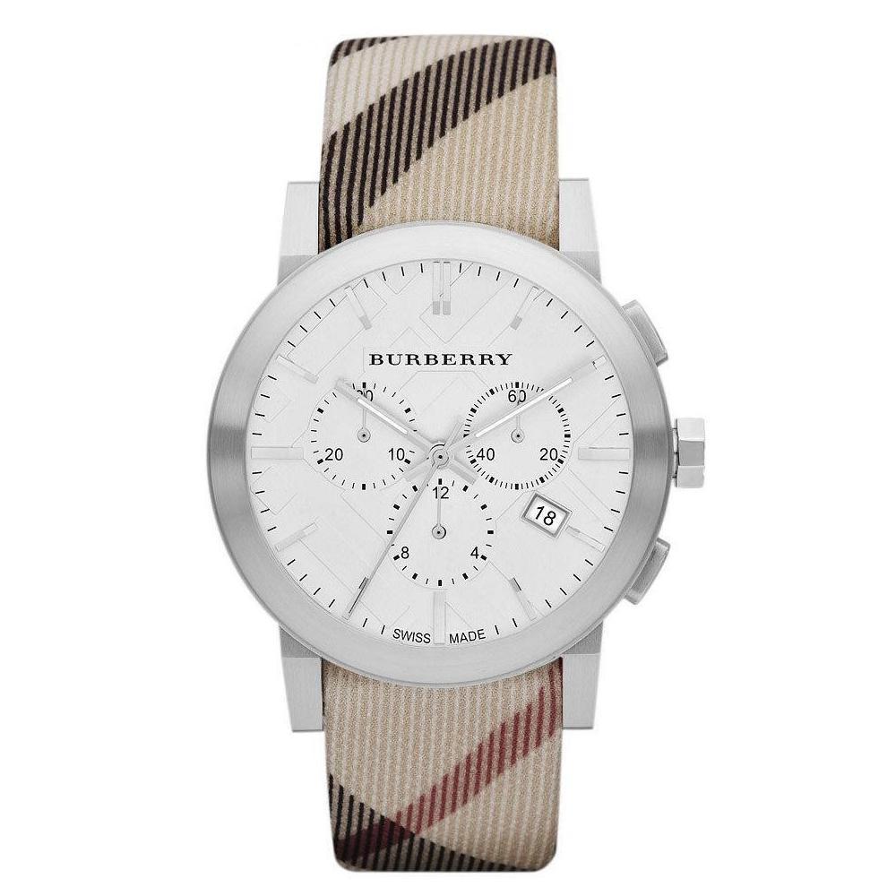 Burberry The City Leather Strap Nova Check Men's Watch BU9357 Hoofdafbeelding