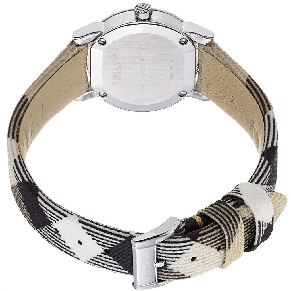 Burberry The City Herenhorloge met leren bandje en Nova Check-patroon BU9357 Secundaire afbeelding