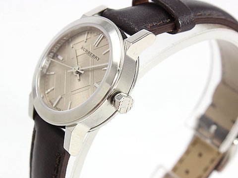 Burberry The City Nova Brown Leather Brown Dial Brown Leather Strap Women's Watch Watch BU9208 Secundaire afbeelding