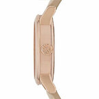 Burberry The City Check Stamped Silver Dial Pink Leather Strap Women's BU9210