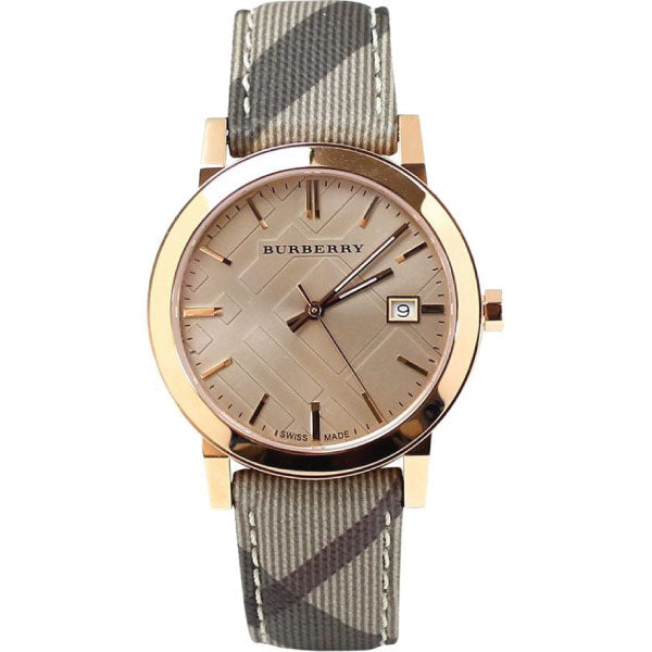 Burberry The City dameshorloge met roségouden wijzerplaat BU9040 Hoofdafbeelding