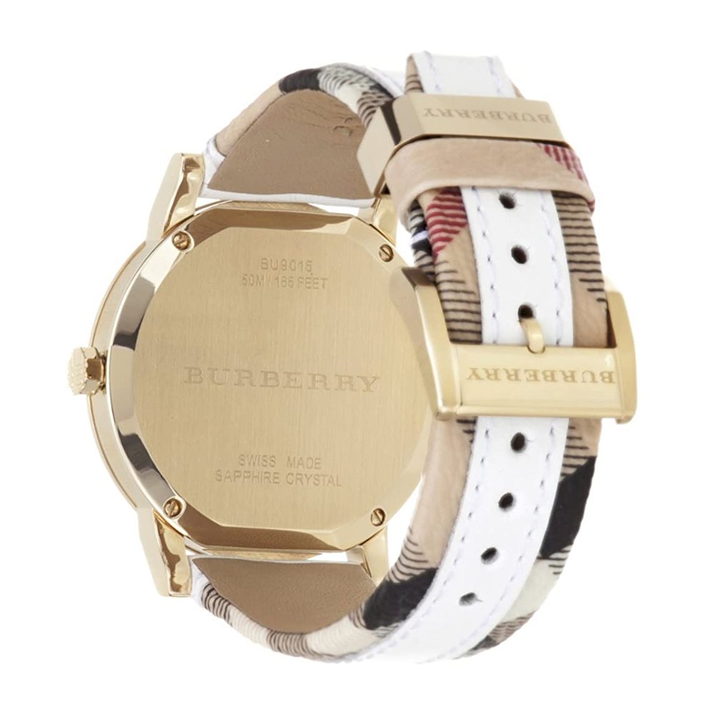 Burberry The City dameshorloge met witte leren band BU9015 Secundaire afbeelding