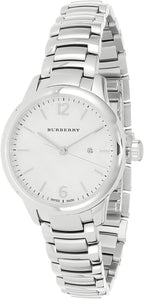 Burberry The Classic Beige Textured Dial White Dial Silver Stainless Steel Women's Watch Watch BU10108