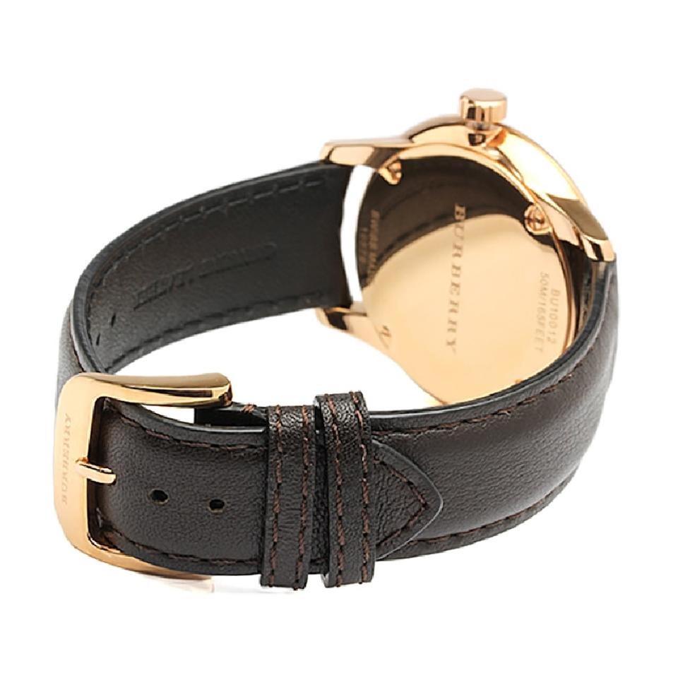 Burberry The Classic Leather Strap Brown Dial Men's Watch BU10012