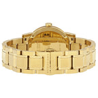Burberry White Dial Gold-tone Ladies Watch BU9103