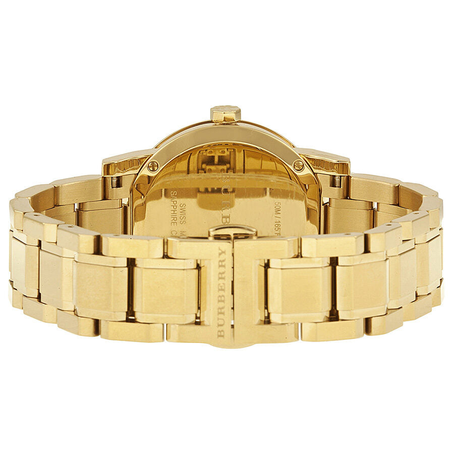 Burberry White Dial Gold-tone Ladies Watch BU9103