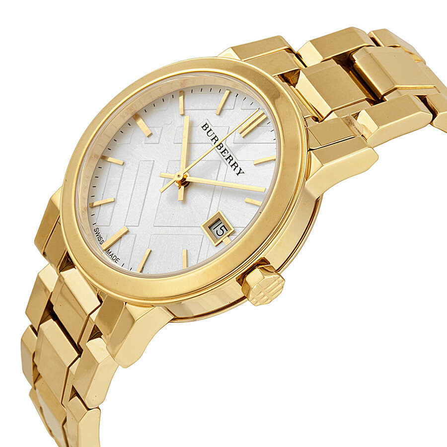Burberry dameshorloge met witte wijzerplaat en goudkleurige accenten BU9103 Secundaire afbeelding