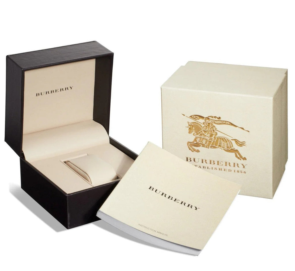Burberry The Britain Diamond Bezel Mother of Pearl Dial White Leather BBY1800
