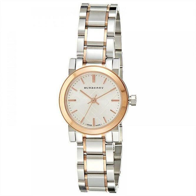 Burberry The City Check Stamped Silver Dial Two Tone Rose Gold Watch BU9205 Secundaire afbeelding