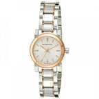Burberry The City Check Stamped Silver Dial Two Tone Rose Gold Watch BU9205