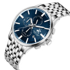 Beverly Hills Polo Club Dual Time Blue Dial Silver Date Watch BP3852X.390