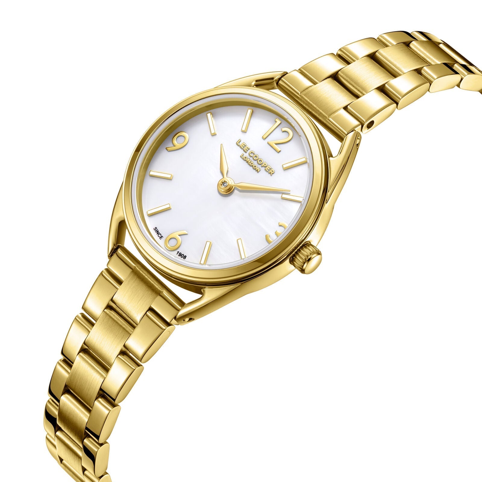 Lee Cooper Nayla White MOP Dial Gold Watch - LC08265.120 Secundaire afbeelding