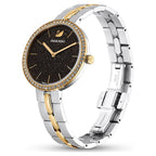 Swarovski Cosmopolitan Crystal Index Black Dial Gold Tone Women's Watch 5644072