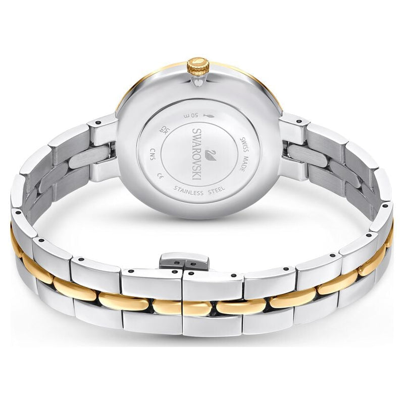 Swarovski Cosmopolitan Crystal Index Black Dial Gold Tone Women's Watch 5644072